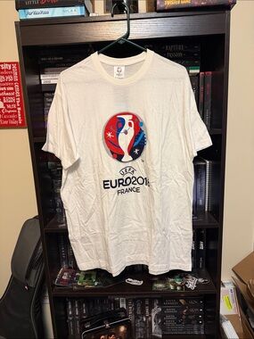EURO 2016 France White Graphic Short Sleeve Tee